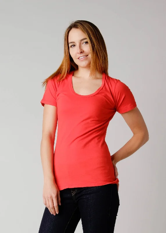 Brooklyn Denim Co. Organic Cotton Swoop Neck Tee - Wolfberry Lace Blend Ribbed Blend Corduroy Blend Brooklyn Denim Co. Organic Cotton Swoop Neck Tee - Wolfberry Lace Blend Ribbed Blend Corduroy Blend