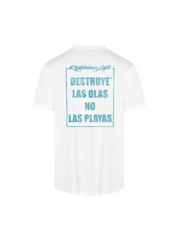 DESTRUYE LAS OLAS NO LAS PLAYAS T-SHIRT Chenille Fabric Brocade Fabric Lace Fabric