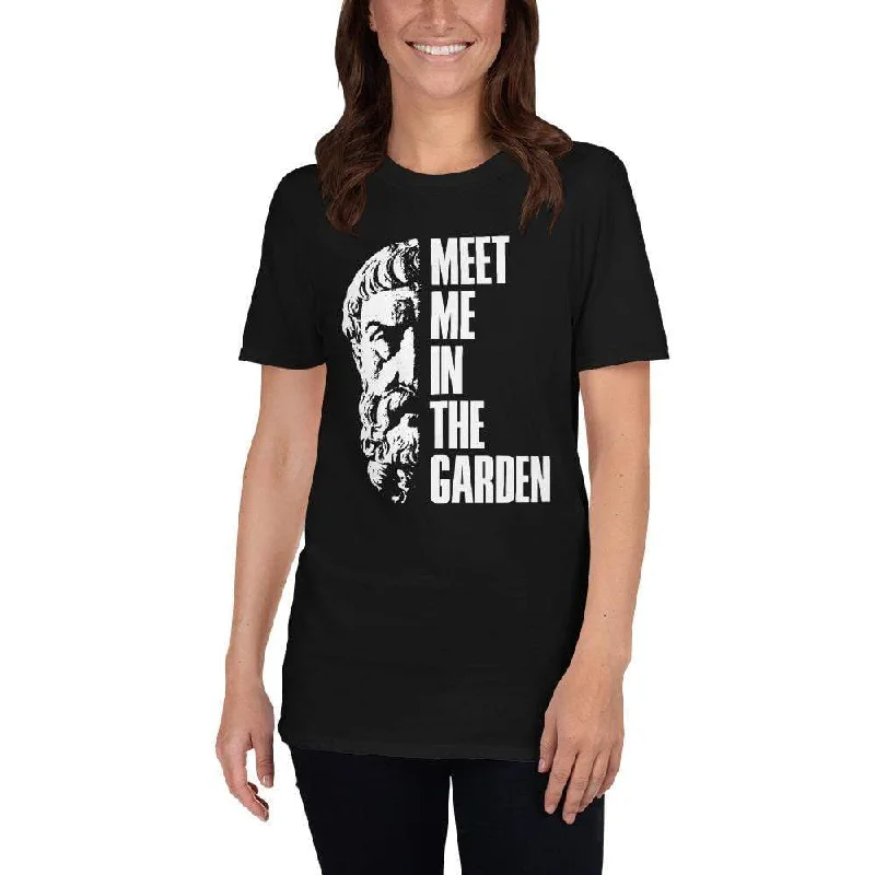 Epicurus Portrait - Meet Me In The Garden - Premium T-Shirt Mesh Fabric Canvas Fabric Denim Fabric Epicurus Portrait - Meet Me In The Garden - Premium T-Shirt Mesh Fabric Canvas Fabric Denim Fabric