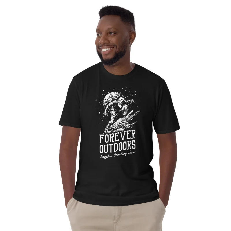 Forever Outdoors - Sisyphus Climbing Tours - Premium T-Shirt Hooded Caped Shawl Collar