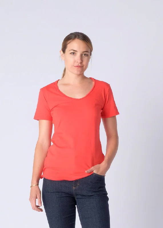 Brooklyn Denim Co. Organic Cotton Swoop Neck Tee - Gala Apple Chenille Blend Fleece Blend Nylon Blend Brooklyn Denim Co. Organic Cotton Swoop Neck Tee - Gala Apple Chenille Blend Fleece Blend Nylon Blend