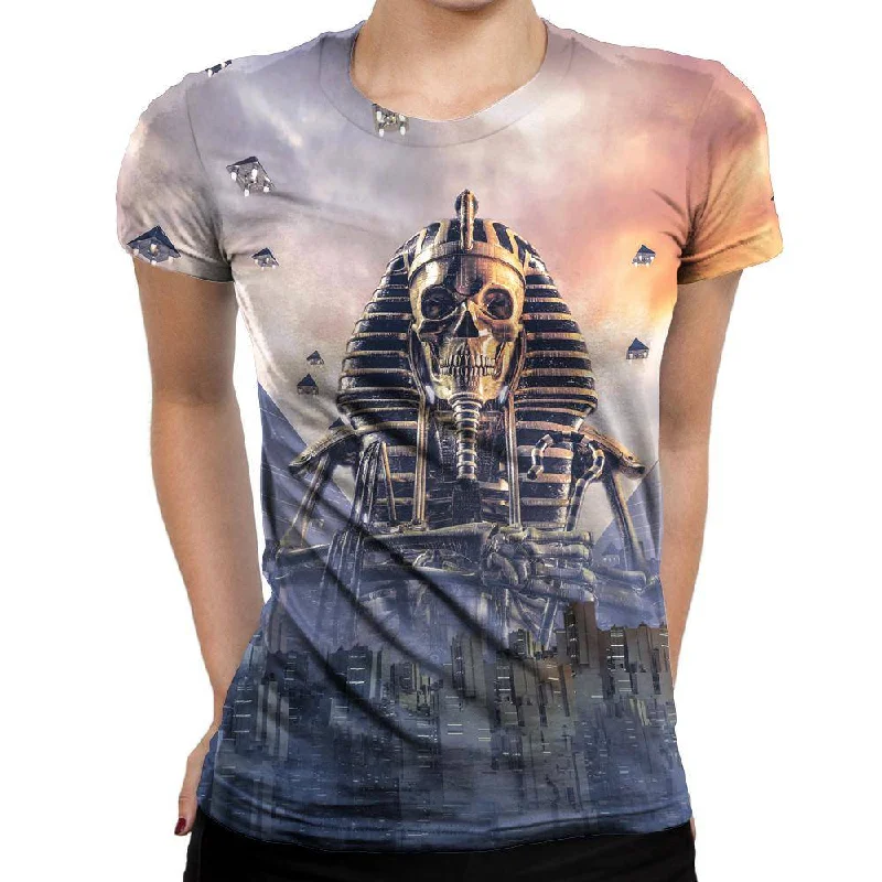 Gods Of New Egypt Womens T-Shirt Ribbed Striped Patterned