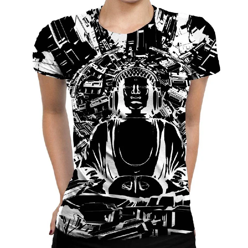 Hyper Zen Womens T-Shirt Notch Collar Peter Pan Collar Cowl Neck