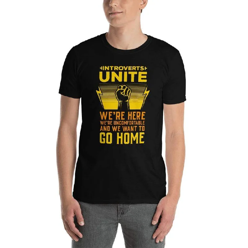 Introverts Unite - Premium T-Shirt Zippered Buttoned Snapped