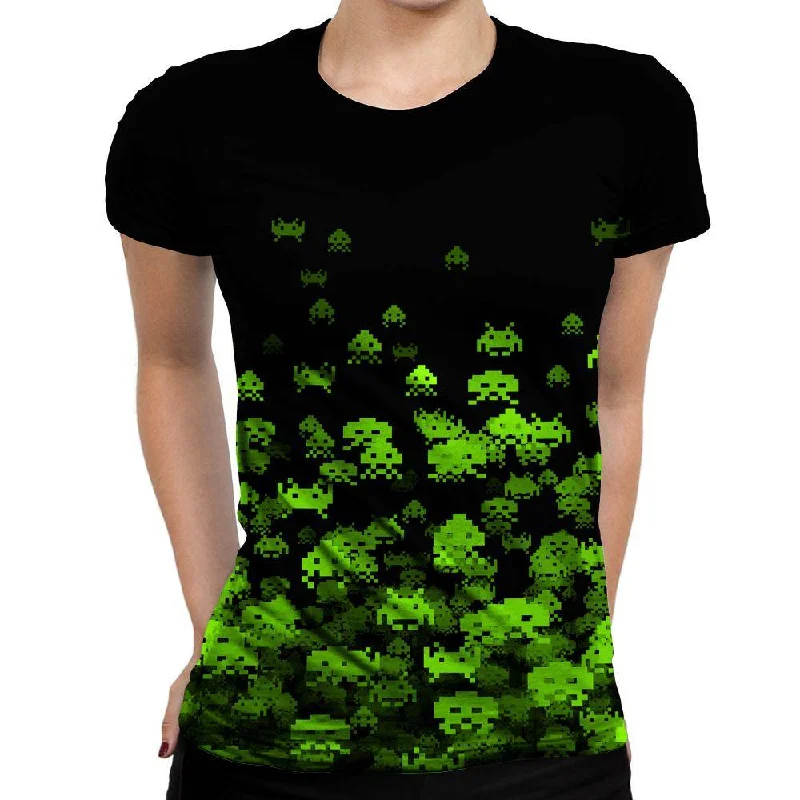 Invaded Womens T-Shirt Casual Formal Business