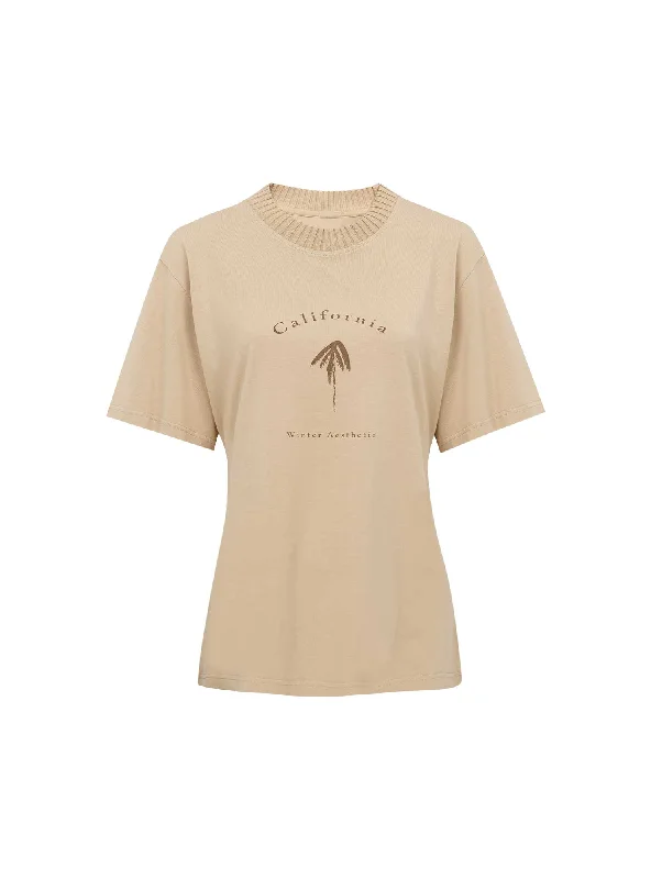T-SHIRT PALMEIRA Hooded Caped Shawl Collar
