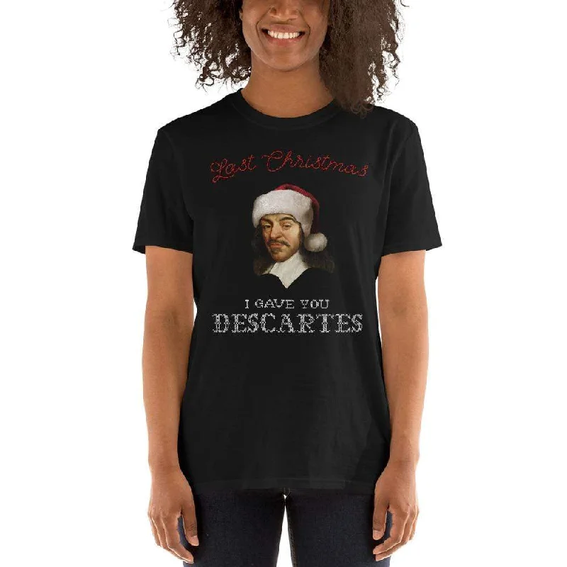 Last Christmas I Gave You Descartes - Premium T-Shirt Print Jacquard Patchwork