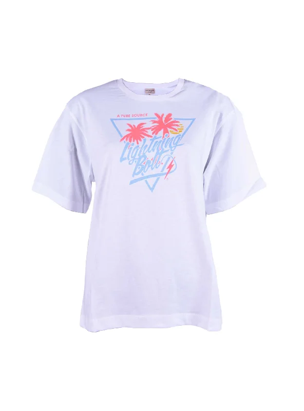 T-SHIRT REGULAR COM ESTAMPADO FRONTAL Fleece Fabric Down Fabric Feather Fabric
