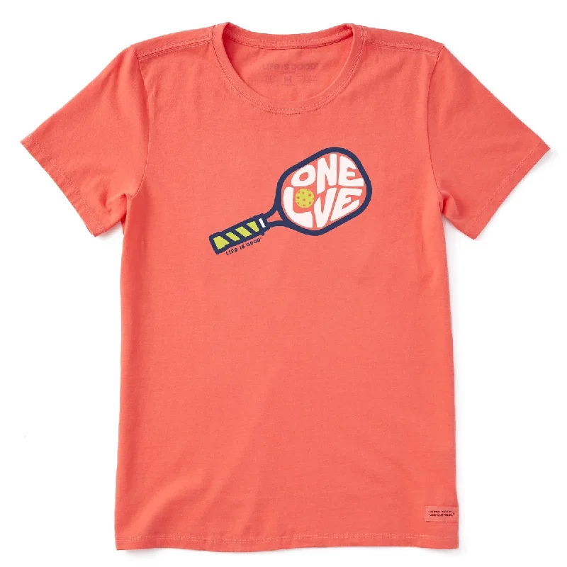 Life is Good. Women's One Love Pickleball SS Crusher-Lite Tee, Mango Orange Iron Safe Non-Iron Wrinkle Free Life is Good. Women's One Love Pickleball SS Crusher-Lite Tee, Mango Orange Iron Safe Non-Iron Wrinkle Free