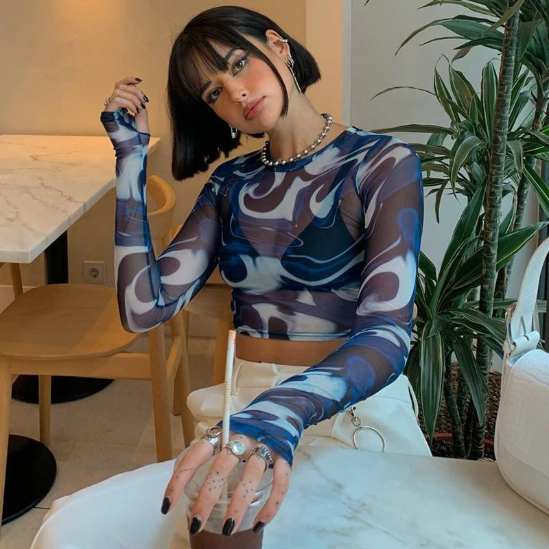 Lunivop Sexy Crop Top Y2K Vintage Harajuku Graphic Print Mesh Sheer T-shirt Long Flare Sleeve Slim Fit Women Clothes Aesthetic Casual Formal Business Lunivop Sexy Crop Top Y2K Vintage Harajuku Graphic Print Mesh Sheer T-shirt Long Flare Sleeve Slim Fit Women Clothes Aesthetic Casual Formal Business