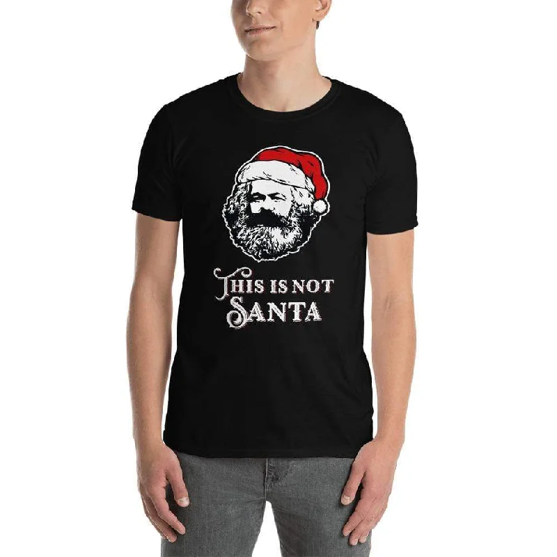 Marx - This Is Not Santa - Premium T-Shirt Solid Color Striped Floral