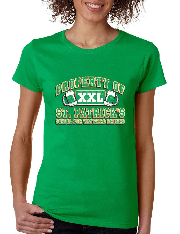 PROPERTY OF St patrick women t-shirt Print Jacquard Patchwork