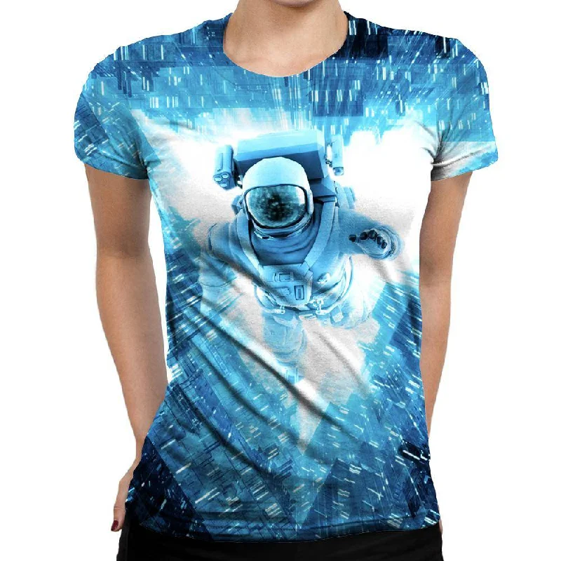 Quantum Cradle Womens T-Shirt Silk Blend Satin Velvet
