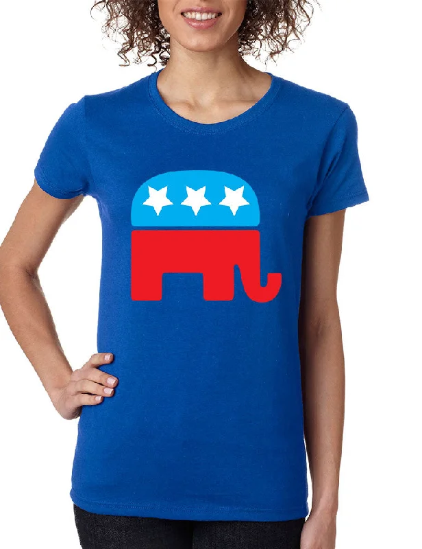 Republican party elephant elections Women t-shirt Welt Pockets Slit Pockets