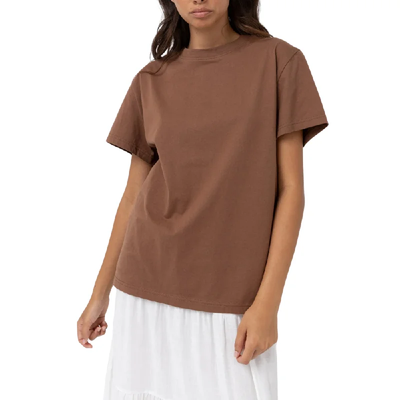 Womens Classic Band T-shirt Chocolate Terry Blend Velvet Blend Canvas Blend