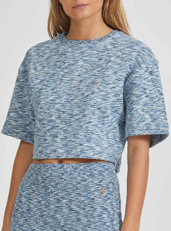 T-SHIRT CROPPED COM OMBROS DESCAÍDOS Terry Blend Velvet Blend Canvas Blend