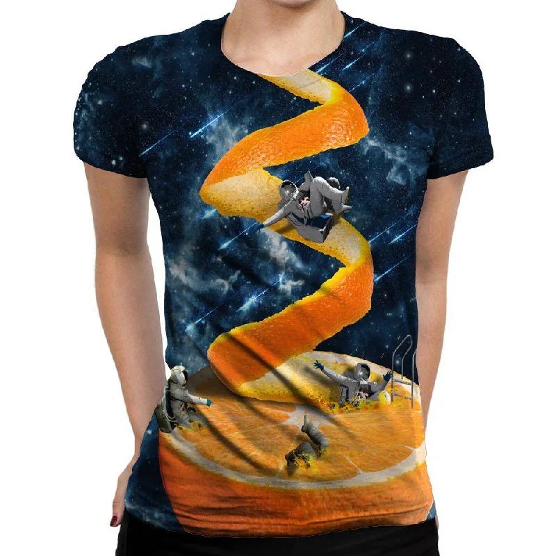 Slip And Slide Womens T-Shirt Satin Blend Silk Blend Wool Blend