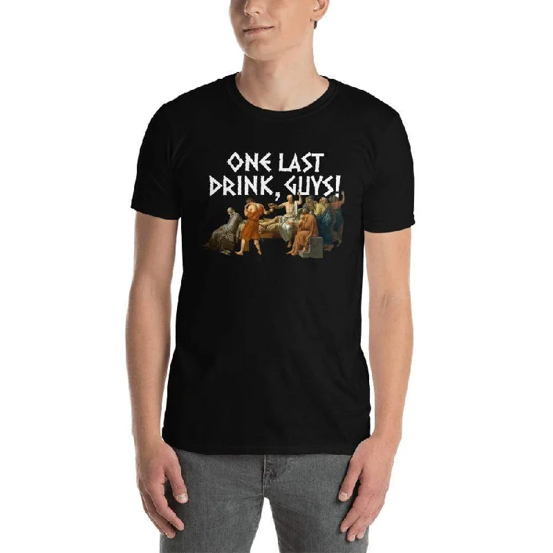 Socrates - One last drink - Premium T-Shirt Collared Crew Neck Turtle Neck