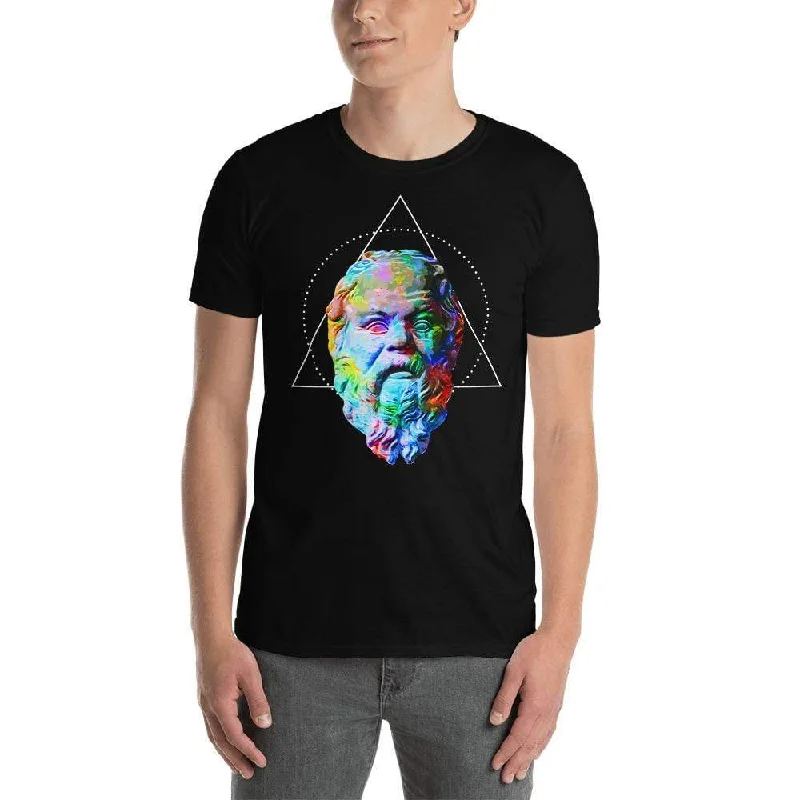 Socrates - Vivid Colours For Trippy Heads - Premium T-Shirt Houndstooth Herringbone Solid