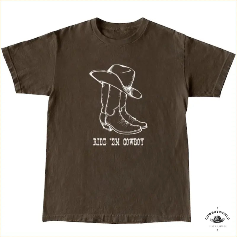 T-Shirt Cowboy Country Solid Color Striped Floral