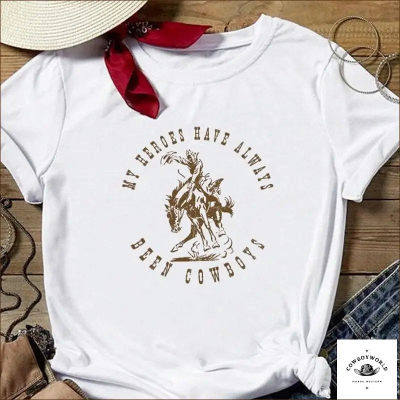 T-Shirt Cowboy Heroes Boxy Fit Fitted Loose