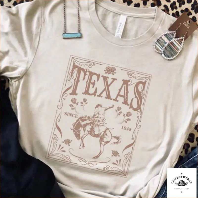 T-Shirt Danse Country Chenille Blend Fleece Blend Nylon Blend