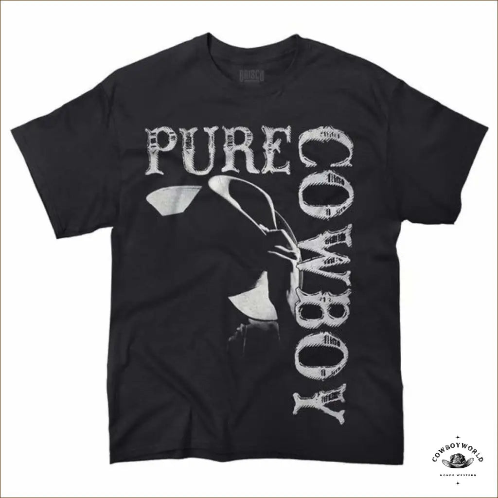 T-Shirt Pure Cowboy Notch Collar Peter Pan Collar Cowl Neck