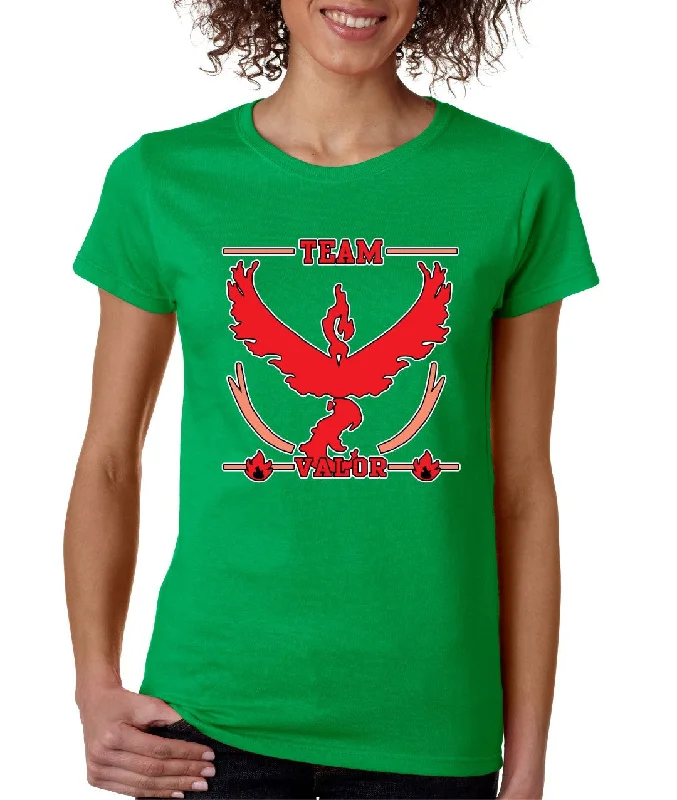 Team red Valor womens t-shirt Fleece Fabric Down Fabric Feather Fabric