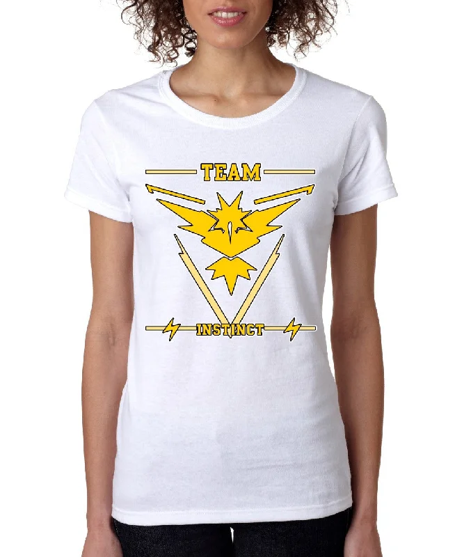 Team Yellow Instinct womens t-shirt Mesh Blend Leather Blend Suede Blend