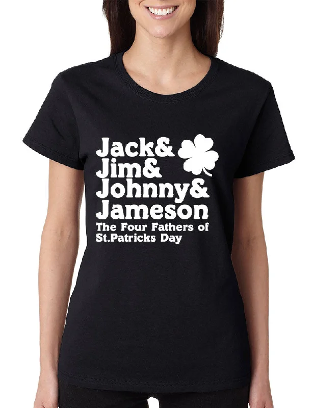 The four fathers of st patricks day women T-shirt Thin T-Shirt Open Front Quick Dry