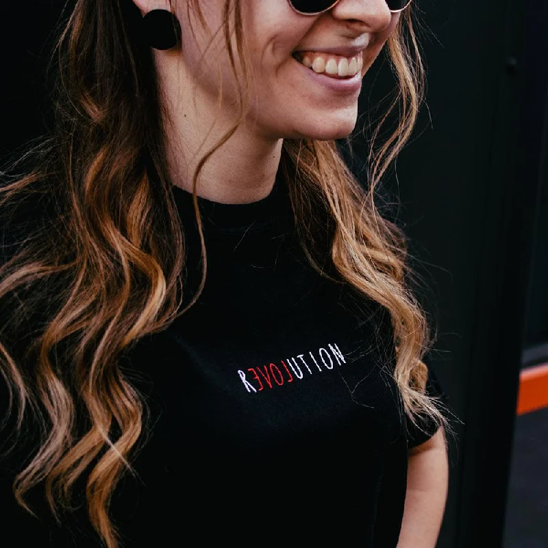 There is Love in Revolution - Embroidered - Premium T-Shirt Hooded Caped Shawl Collar