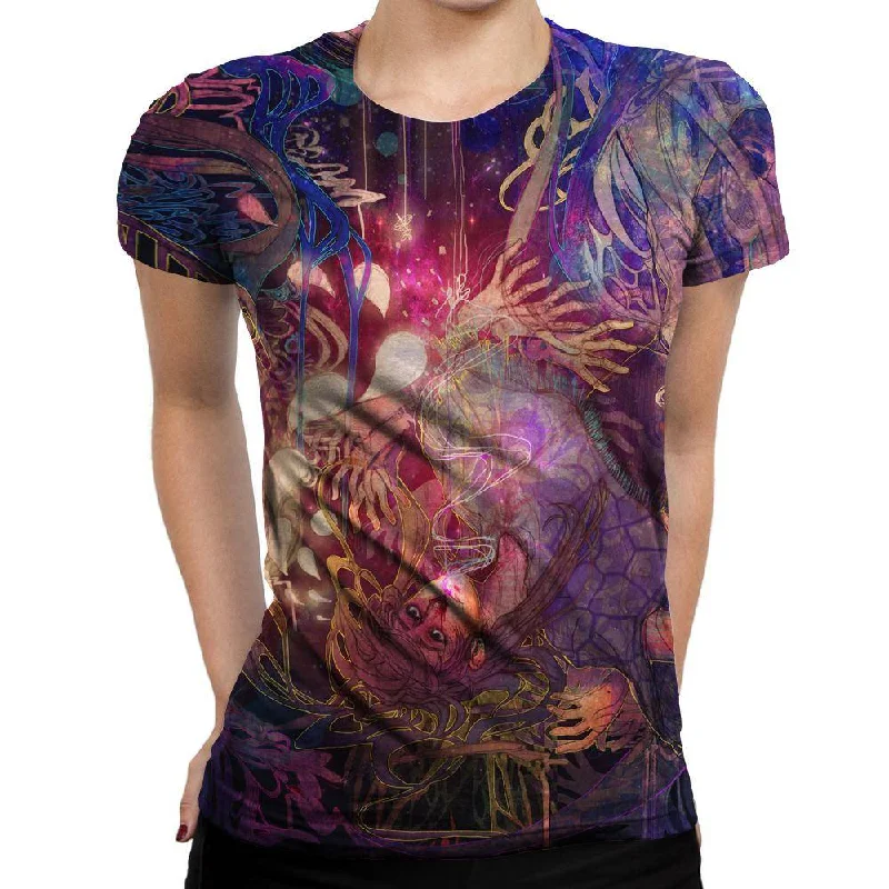 Time Decreases Womens T-Shirt Front Pockets Side Pockets Patch Pockets