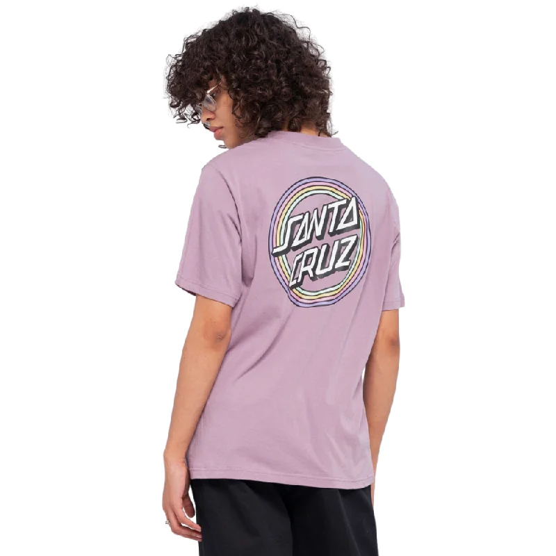 Womens Bow Dot T-Shirt Lilac Chalk Rayon Fabric Velvet Fabric Corduroy Fabric