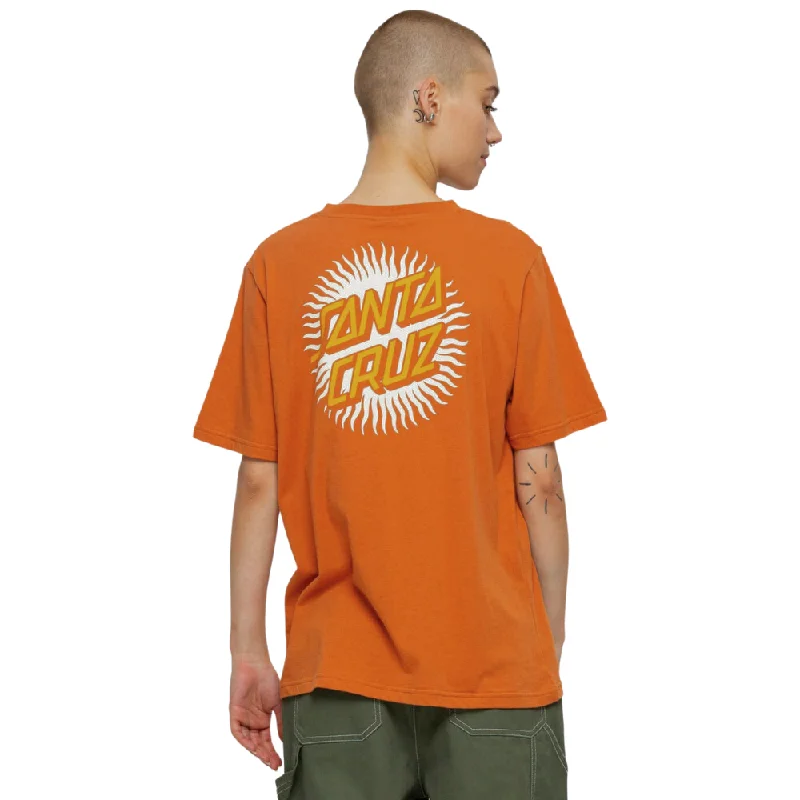 Womens Daylight Dot T-Shirt Butterscotch Solid Print Embellished