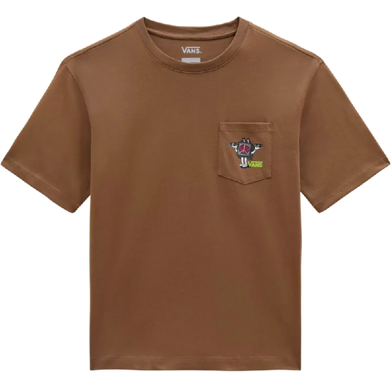 Womens Willmar Pocket T-shirt Sepia Asymmetrical Pockets Print