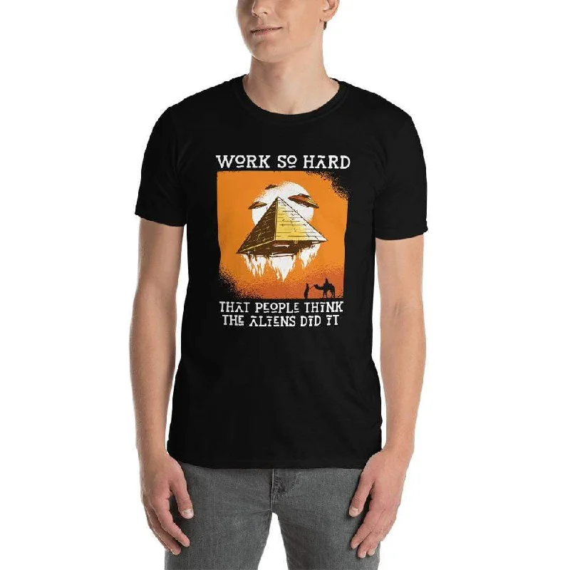 Work so hard that people think the aliens did it - Premium T-Shirt Knit Fabric Woven Fabric Fleece Fabric Work so hard that people think the aliens did it - Premium T-Shirt Knit Fabric Woven Fabric Fleece Fabric
