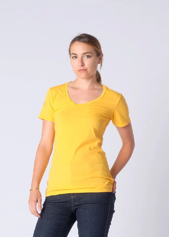 Brooklyn Denim Co. Organic Cotton Swoop Neck Tee - Golden Delicious Elasticated Padded Insulated Brooklyn Denim Co. Organic Cotton Swoop Neck Tee - Golden Delicious Elasticated Padded Insulated