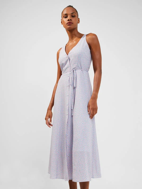 "Forget Me Not" Drape Button Down Dress