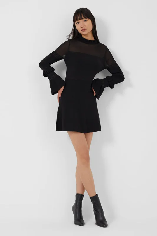 Lindsey Mesh Frill Dress