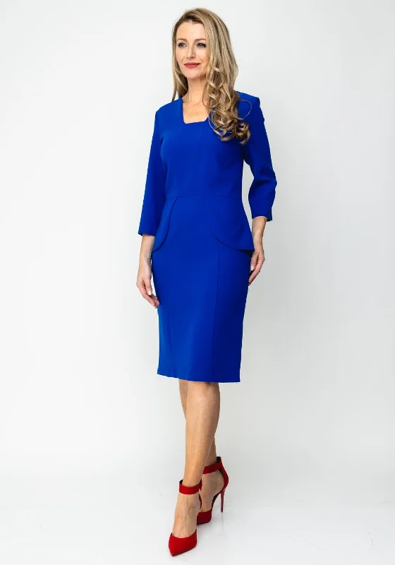 Ella Boo Cropped Sleeve Pencil Dress, Royal Blue