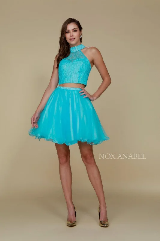 Laced Two Piece Sexy Homecoming Dress