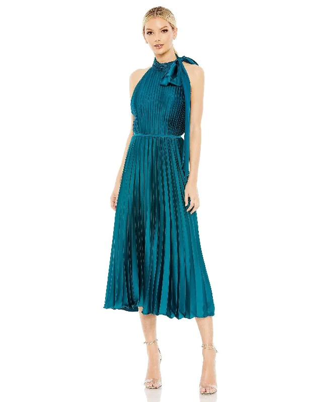 Mac Duggal 26909 Halter Tea Length Dress