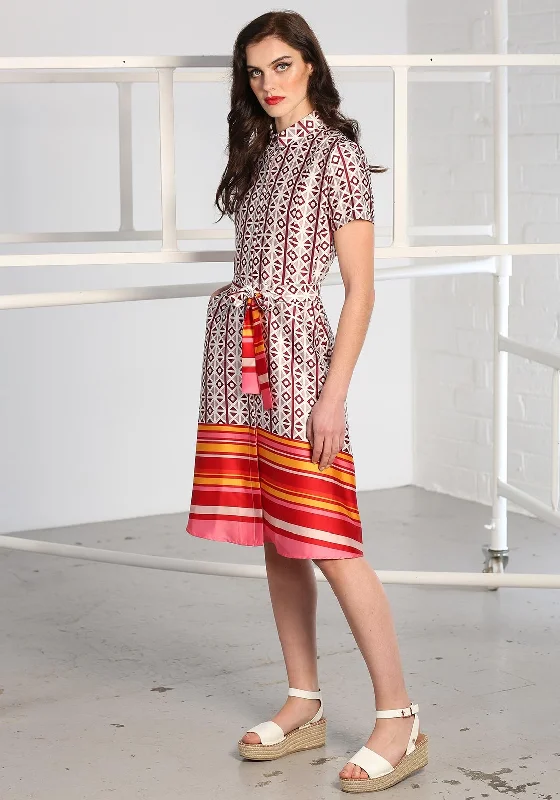 Rant & Rave Dale Printed Dress, Red Multi