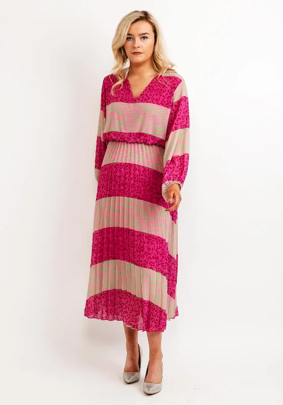 Seventy1 One Size Animal Print Dress, Pink & Green