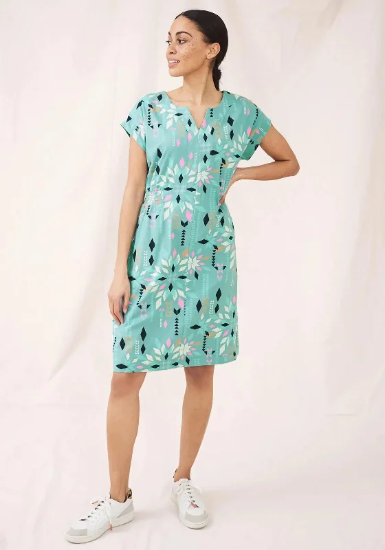 White Stuff Penny Tunic Dress, Teal Multi