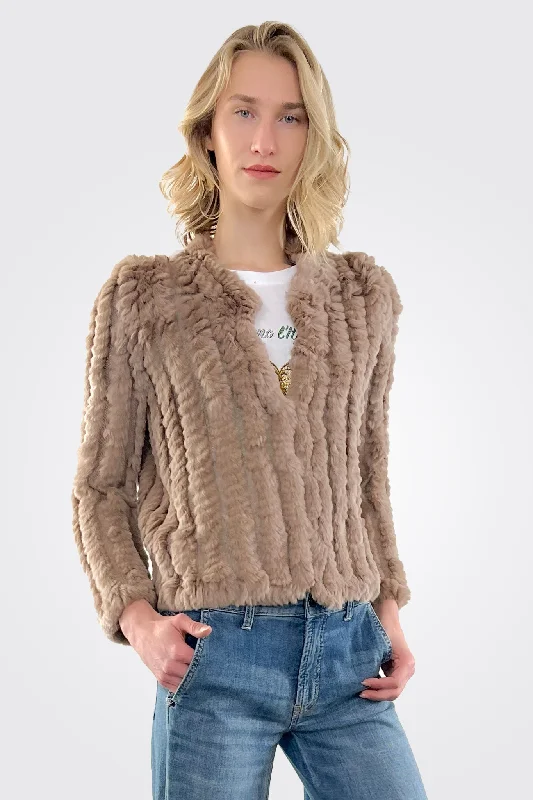 Rosa Fur Jacket - Sepia