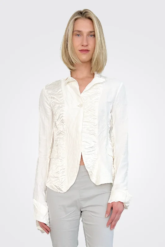 Silk Crinkled Jacket - Callas