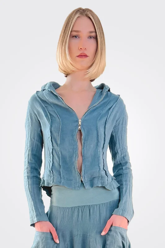 Textured Line Zip Up Jacket - Salvini