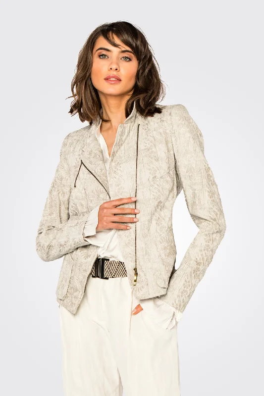 Zip Pattern Jacket - Stone