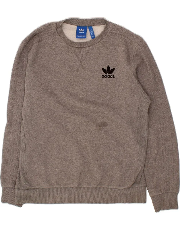ADIDAS Mens Sweatshirt Jumper Large Grey Polyester Hoodie with Thumb Holes Functional Cozy ADIDAS Mens Sweatshirt Jumper Large Grey Polyester Hoodie with Thumb Holes Functional Cozy